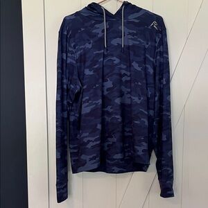Rhoback Navy Camo Hooded Long-Sleeve Pullover-ladies Large! 💙